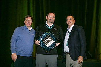 Parker pictured with his award 
