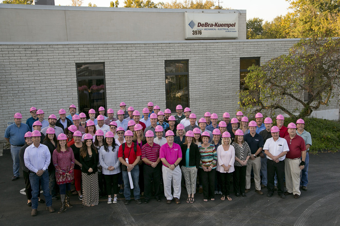 pink construction hard hats